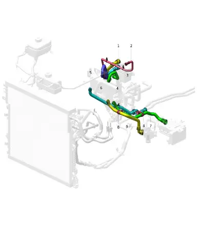 Выходная трубка отопителя PTC для AITO M8 2025, 8115220-RQ01