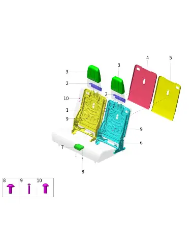 Защитная накладка подголовника сиденья третьего ряда для AITO M8 2025, 7109022-RL01-BR16