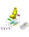 Задняя накладка правого сиденья второго ряда для AITO M8 2025, 7209127-RQ01-BK08