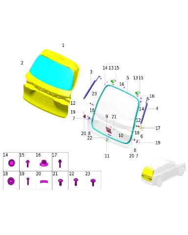 Левая петля капота для AITO M8 2025, 8402010-RR01D