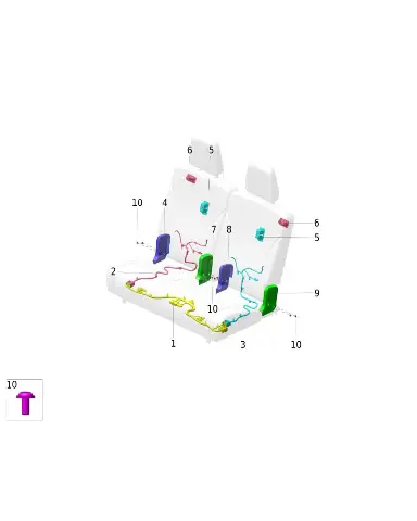 Наружная боковая накладка третьего ряда сидений, правая для AITO M8 2025, 7109017-RR01-BR26