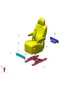 Правое сиденье второго ряда в сборе для AITO M9 2025, 7200400-RL07-K299