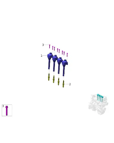 Болт с шестигранной фланцевой головкой M6×358,8 для AITO M9 2025, Q1840635F61