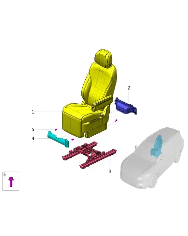 Правое сиденье второго ряда в сборе для AITO M9 2025, 7200400-RL06-K299