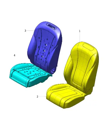 Чехол левой боковины переднего сиденья для AITO M9 2025, 6802200-RL01-K274