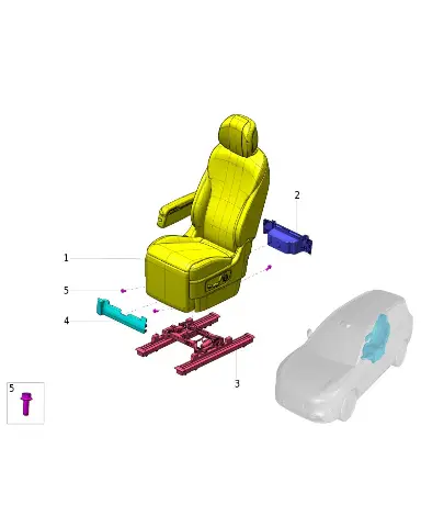 Задняя накладка левого сиденья второго ряда для AITO M9 2025, 7209109-RL01-BR19
