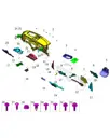 Правая центральная декоративная панель торпедо для AITO M9 2025, 5306760-RL01-P556