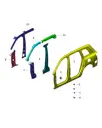 Нижний кронштейн переднего крыла левый для AITO M9 2025, 5401104-RL01BD