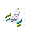Внутренняя боковина сиденья второго ряда левая для AITO M9 2025, 7209108-RL02-AH42