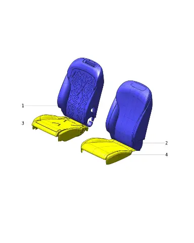 Правый чехол подушки сиденья для AITO M9 2025, 7202201-RL03-K299