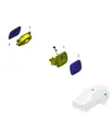 Крышка зарядного порта слева для AITO M9 2025, 5401857-RL01