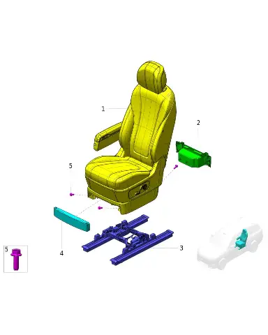 Складное сиденье второго ряда левое для AITO M9 2025, 7200300-RL02-K278