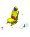 Поясничная опора переднего сиденья для AITO M9 2025, 6808400-RL01-M241