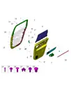 Заглушка крючка шторки задней двери левая для AITO M9 2025, 6202153-RL01-BK08