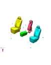 Заднее левое сиденье в сборе для AITO M9 2025, 7300300-RL01-K275