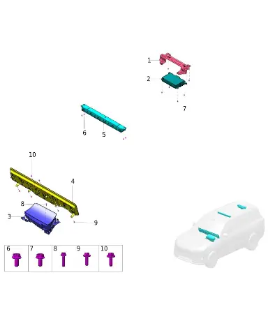 Проекционный экран для AITO M9 2025, 3880202-RL01-M199