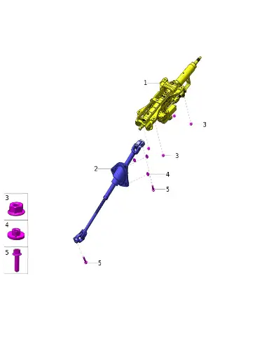 Шестигранный фланцевый болт для AITO M9 2025, Q1831035TF61S