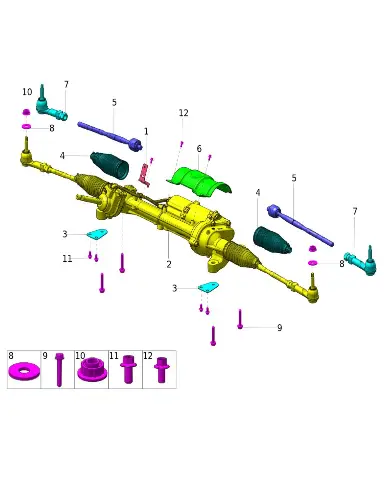 Теплоэкран рулевого механизма для AITO M9 2025, 3412075-RL01
