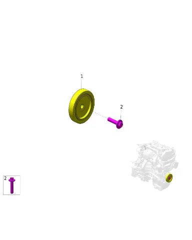 Шкив в сборе для AITO M9 2025, 1025100-R01-03