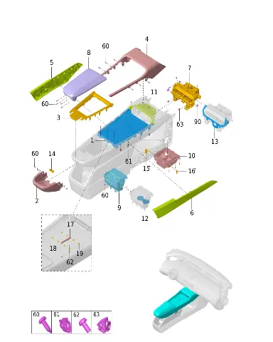 Декоративная накладка панели переключателей для AVATR 12, 5305290-EE03