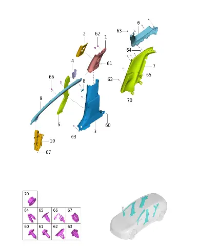 Крепление шторки безопасности для AVATR 12, 5402116-EE01