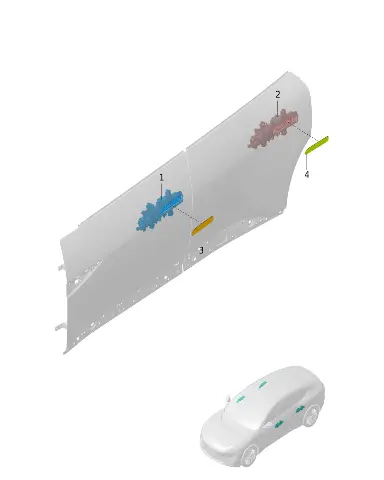Накладка наружной ручки задней двери правая для AVATR 12, 6205651-EE04