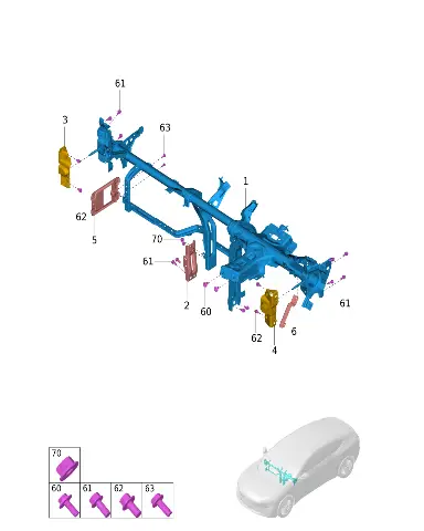 Кронштейн соединения рулевой колонки с полом левый для AVATR 12, 5010150-EE01