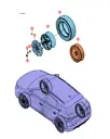 Декоративная защитная крышка колесной гайки глянцевый черный для BYD E2 2024, 11370913-00