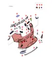 Опора блока заднего бампера верхняя кузовная I для BYD Tang EV 2022, 12015465-00