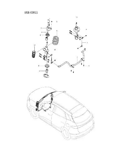 Тяга переднего стабилизатора с шаровым шарниром в сборе для BYD Sealion 06 EV 2025 — 14411461-00