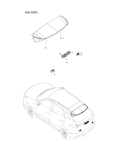 Нижняя накладка комбинированного переключателя в сборе для BYD Sealion 06 EV 2025 — 14788554-00