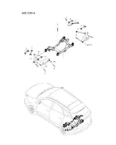 Задний подвеска направляющий рычаг в сборе для BYD Sealion 06 EV 2025 — 16730617-00