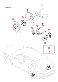 Задний ступица колеса блок в сборе для BYD Qin Plus DM-i, 15997270-00
