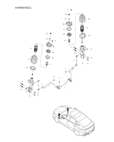 Передний правый амортизатор для BYD Seal 07 DM-i Type 20, 18364112-00