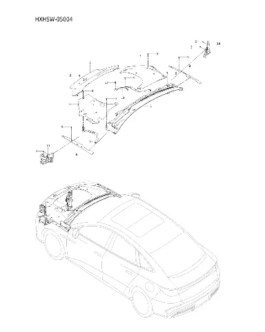 Передняя левая декоративная накладка для BYD Seal 07 DM-i Type 20, 17154690-00