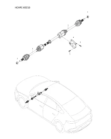 Передний правый привод для BYD Seal 07 DM-i Type 20, 15479515-00