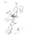 Сиденье пассажирское переднее в сборе, серо-тауповое для BYD Tang L DM, 18174523-00
