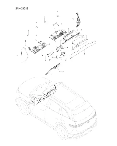 Перчаточный ящик в сборе бордовый для BYD Tang L DM, 16441597-00