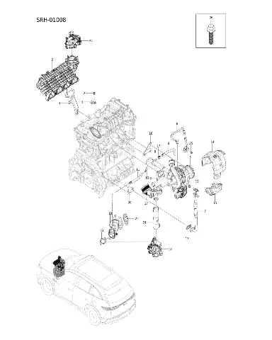 Кронштейн клапана ЕГР для BYD Tang L DM, 16121732-00