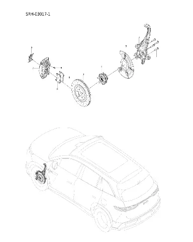 Корпус тормозного суппорта левый передний для BYD Tang L DM, 17264854-00