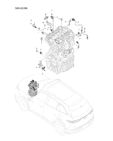 Датчик температуры EGR для BYD Tang L DM, 15277244-00