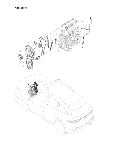 Натяжитель цепи ГРМ для BYD Tang L DM, 16185577-00