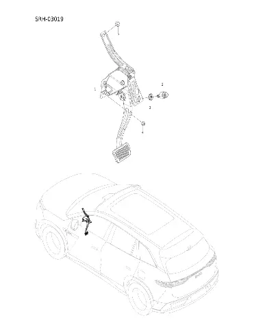 Педаль тормоза в сборе для BYD Tang L DM, 14547887-00