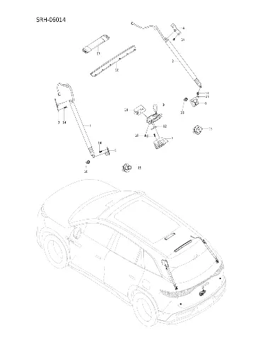 Замок задней двери в сборе для BYD Tang L DM, 14733560-00