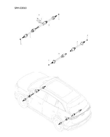 Полуось приводная в сборе правая передняя для BYD Tang L DM, 14675973-00