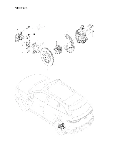 Защитный кожух тормоза левый задний для BYD Tang L DM, 17301010-00