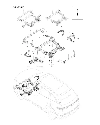 Кронштейн крепления переднего подрамника правый передний для BYD Tang L DM, 15880003-00