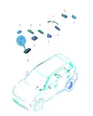 Антенна обнаружения ключа в салоне на BYD Yuan Plus 10274341-00