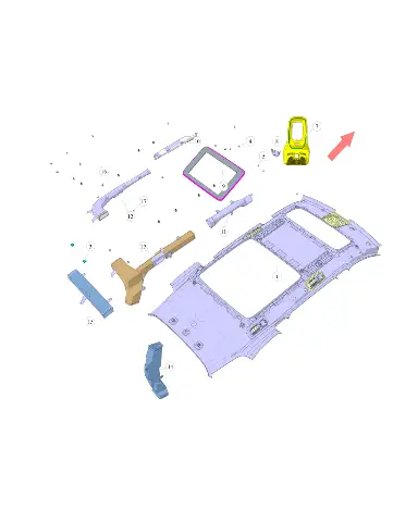 Левый воздуховод обдува третьего ряда для DEEPAL S09, 8108840-FB01