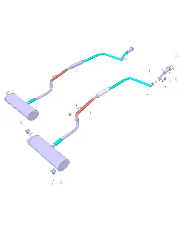 Болты выхлопной системы для DEEPAL S09, 1201097-PT01